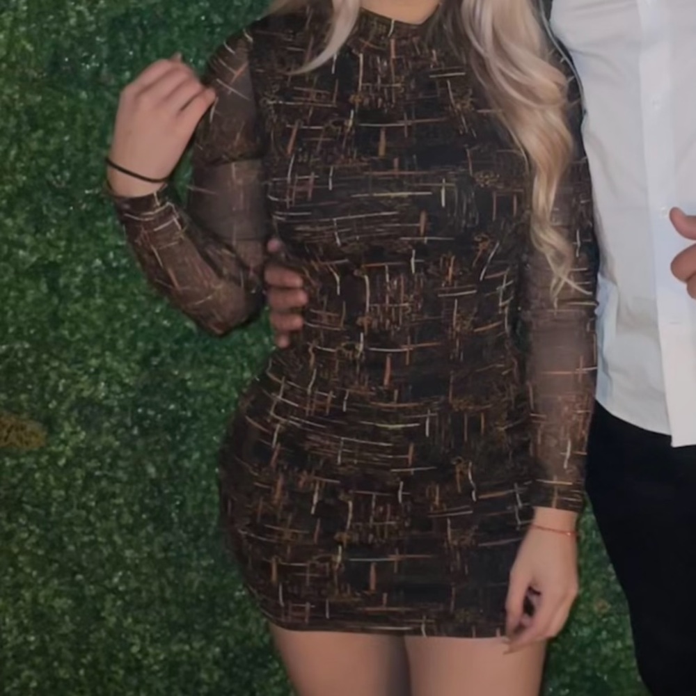 Black pattern dress